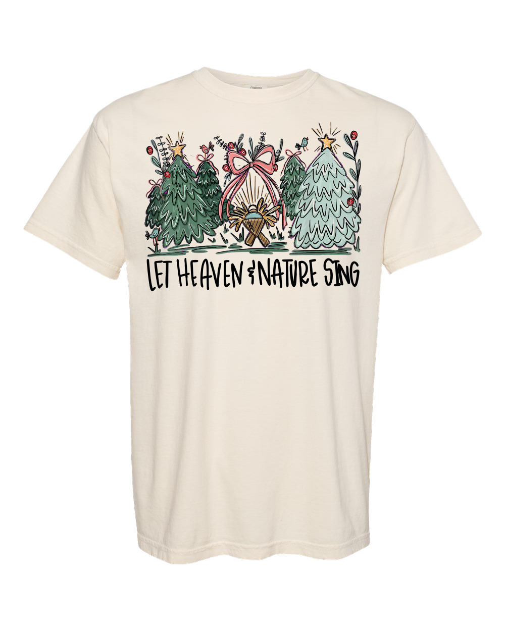 Let Heaven & Nature Sing Unisex Garment-Dyed Heavyweight T-Shirt (Ivory)