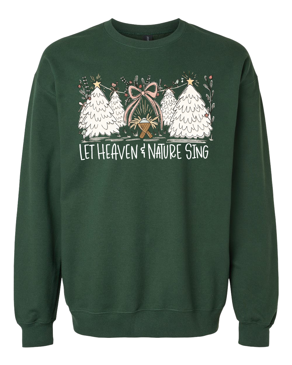 Let Heaven & Nature Sing Fleece Crewneck Sweatshirt ( Forest )
